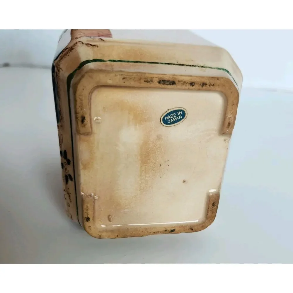 Ca. 1910 Antique Hand Painted Japanese Royal Crown Tea Caddy